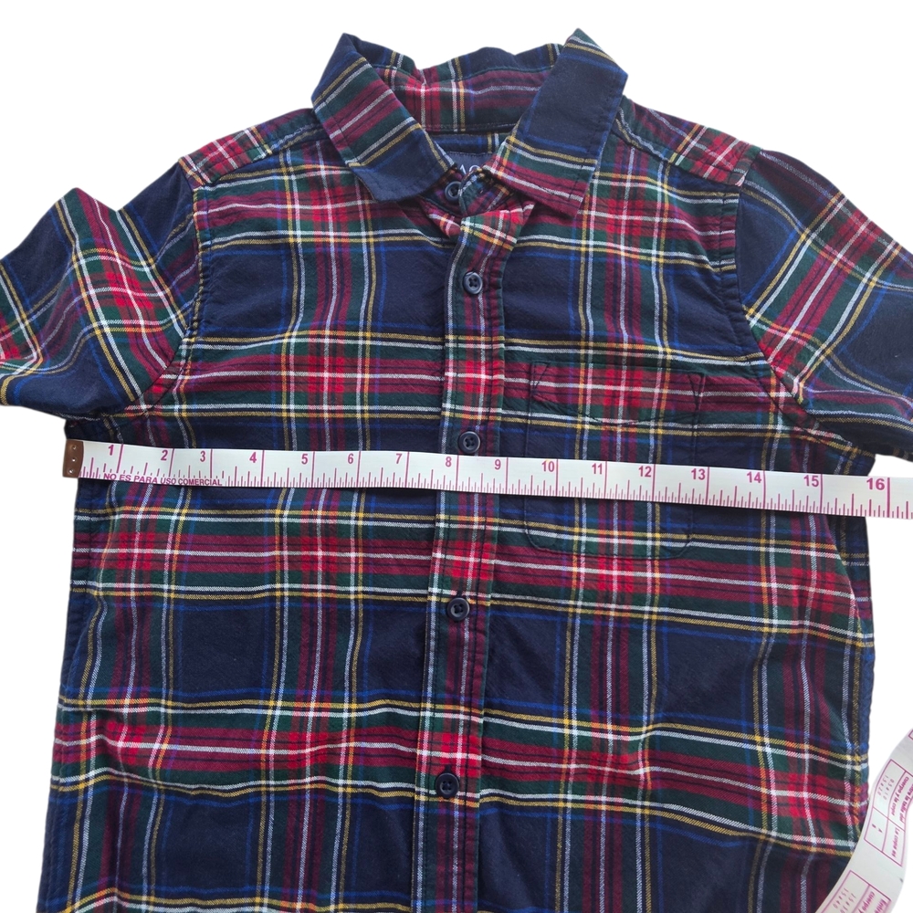 Place Kids Plaid Shirt - Navy and Pink - Picture 4 of 8